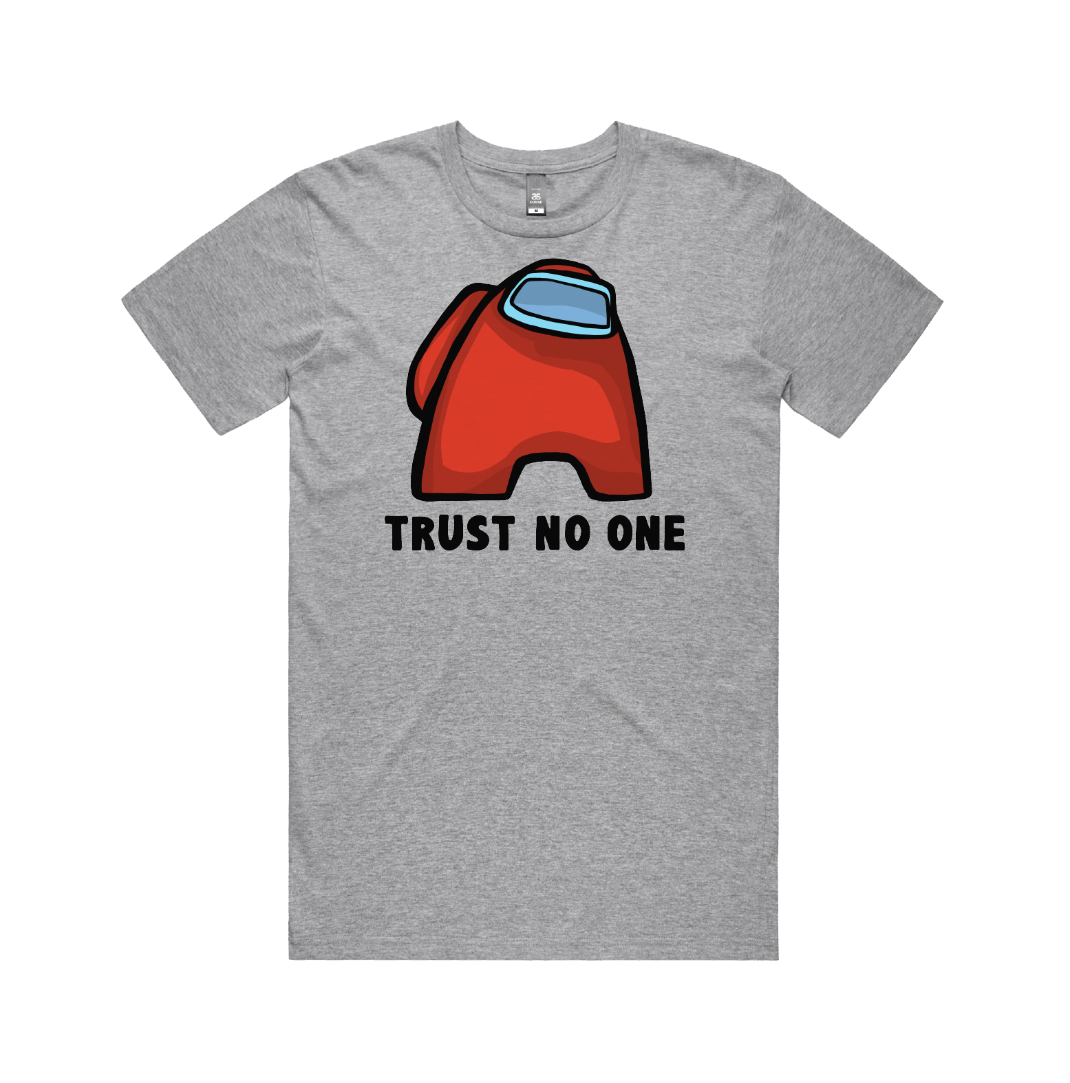 S / Grey / Large Front Design Among Us 👨‍🚀 - Men's T Shirt