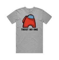 S / Grey / Large Front Design Among Us 👨‍🚀 - Men's T Shirt