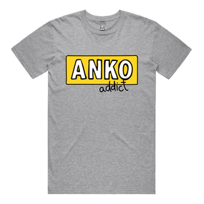 S / Grey / Large Front Design ANKO Addict 💉 - Men's T Shirt