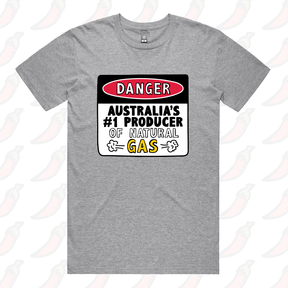 S / Grey / Large Front Design Australian Gas Producer 💨 – Men's T Shirt