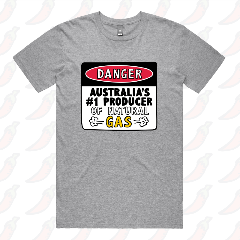 S / Grey / Large Front Design Australian Gas Producer 💨 – Men's T Shirt
