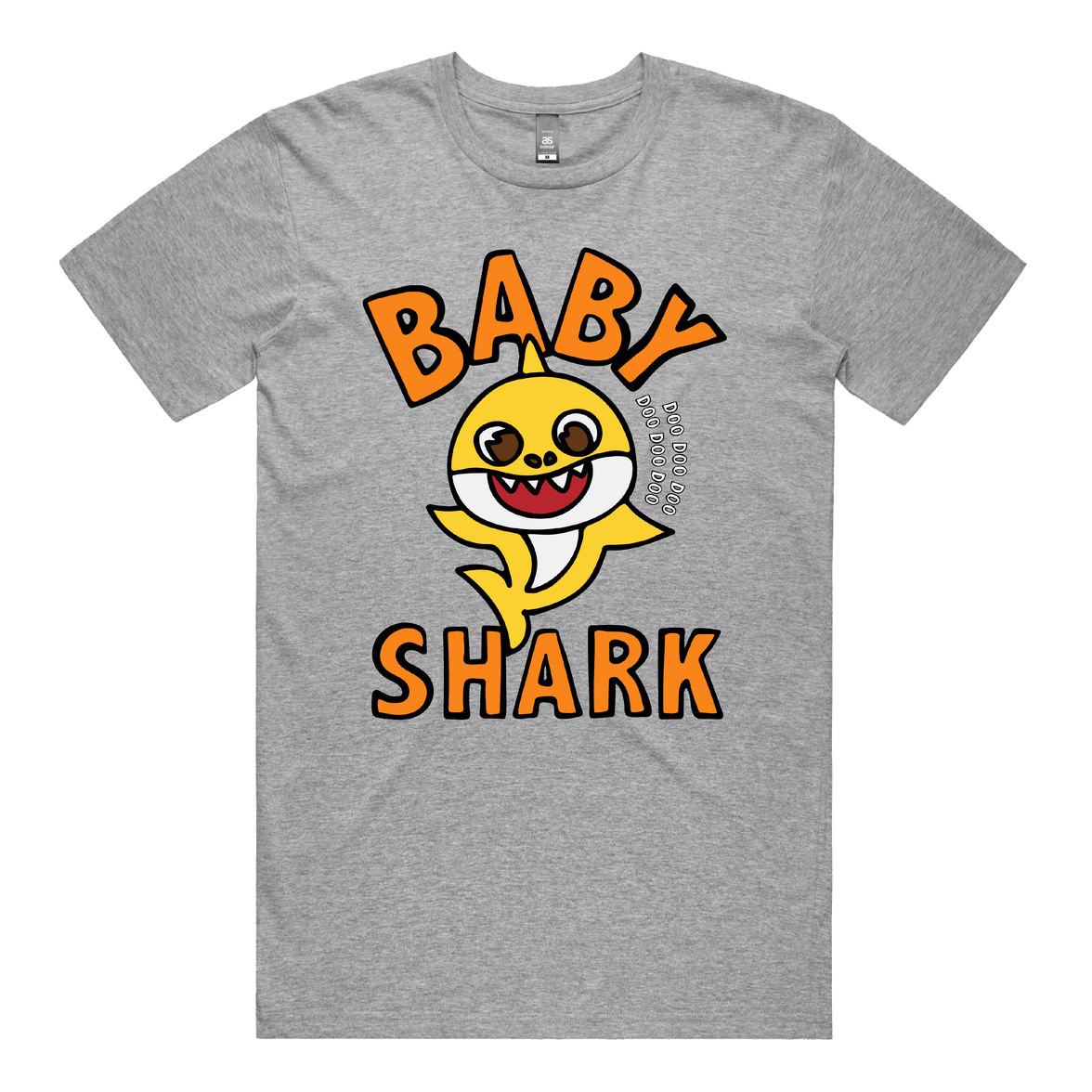 S / Grey / Large Front Design Baby Shark 🦈 - Men's T Shirt
