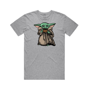 S / Grey / Large Front Design Baby Yoda 👶 - Men's T Shirt