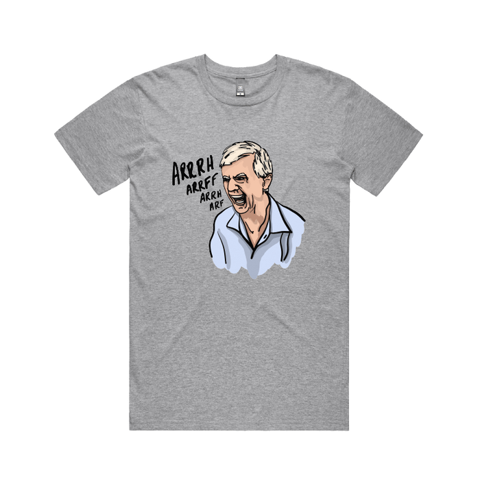 S / Grey / Large Front Design Barking Dog Man 🗣️ - Men's T Shirt