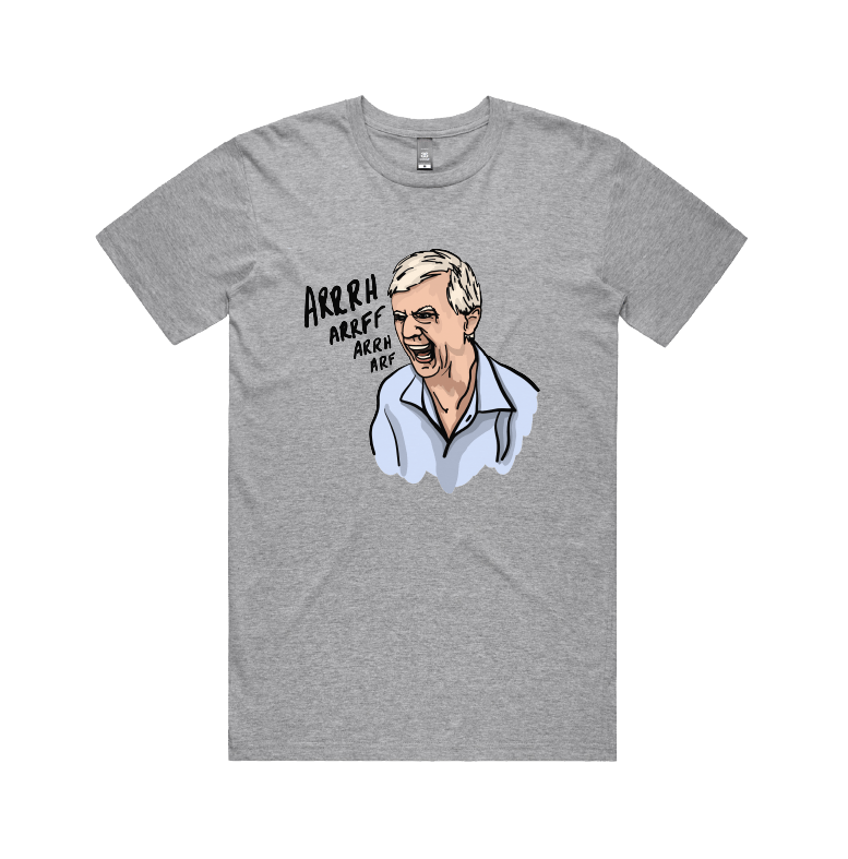 S / Grey / Large Front Design Barking Dog Man 🗣️ - Men's T Shirt