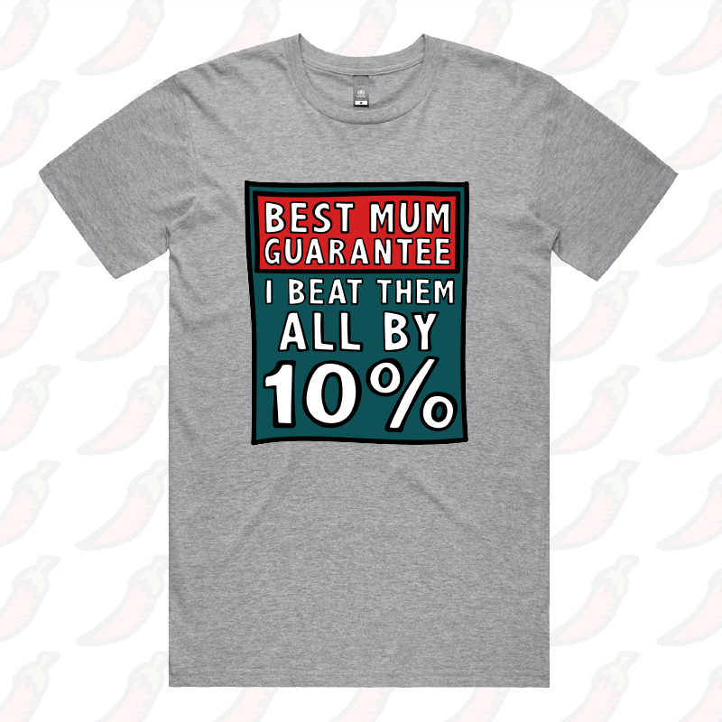 S / Grey / Large Front Design Best Mum Guarantee 🔨 - Men's T Shirt