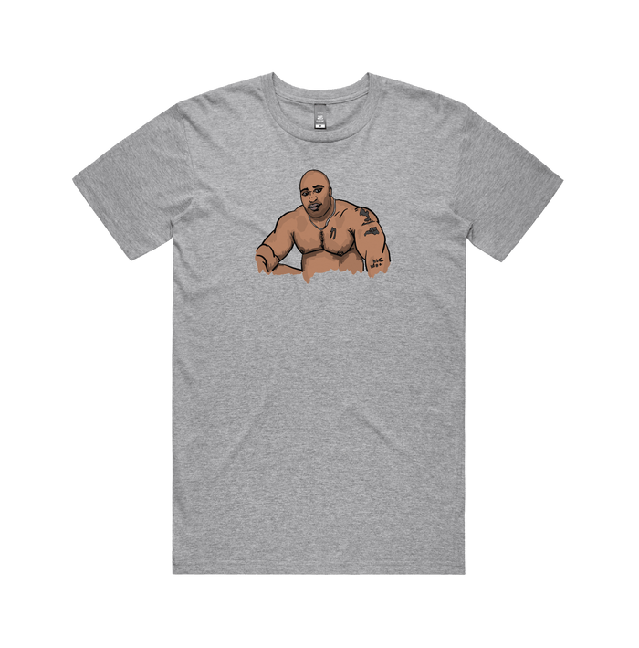 S / Grey / Large Front Design Big Barry 🍆 - Men's T Shirt