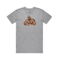 S / Grey / Large Front Design Big Barry 🍆 - Men's T Shirt