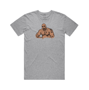 S / Grey / Large Front Design Big Barry 🍆 - Men's T Shirt