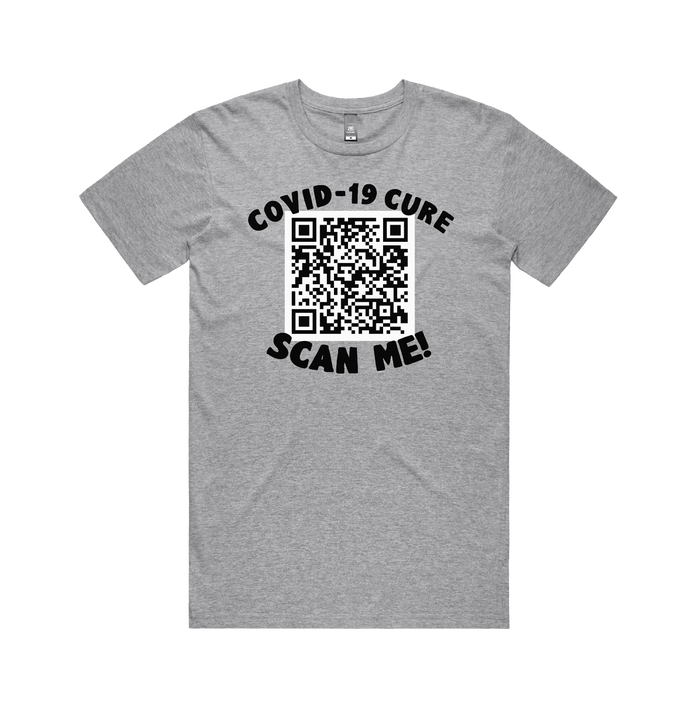 S / Grey / Large Front Design Big Barry UNCENSORED QR Prank 🍆 - Men's T Shirt
