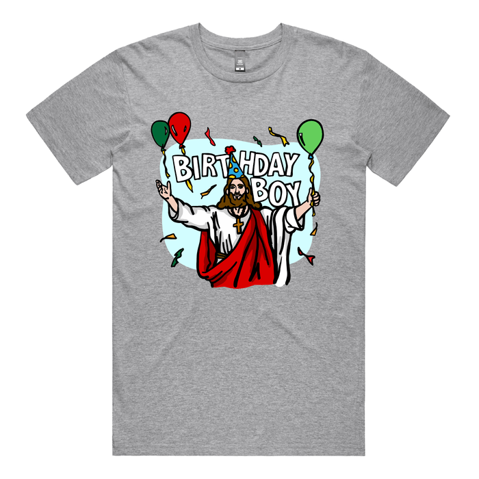 S / Grey / Large Front Design Birthday Boy Christmas 🎉🎄 - Men's T Shirt
