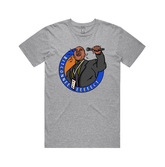 S / Grey / Large Front Design Bitconnect 🎤 - Men's T Shirt