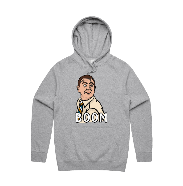 S / Grey / Large Front Design Boom Boyle 🚨 - Unisex Hoodie