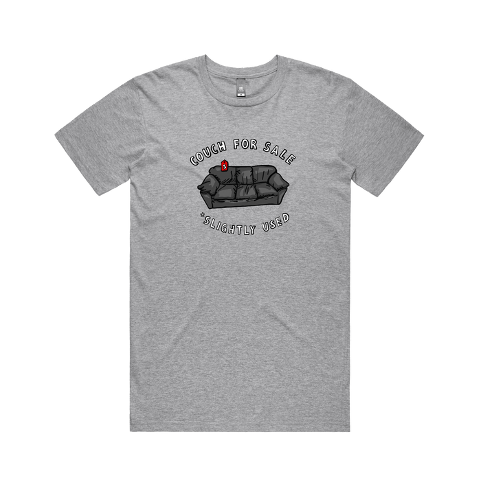 S / Grey / Large Front Design Casting Couch 📹 - Men's T Shirt