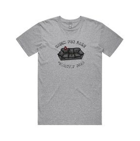 S / Grey / Large Front Design Casting Couch 📹 - Men's T Shirt