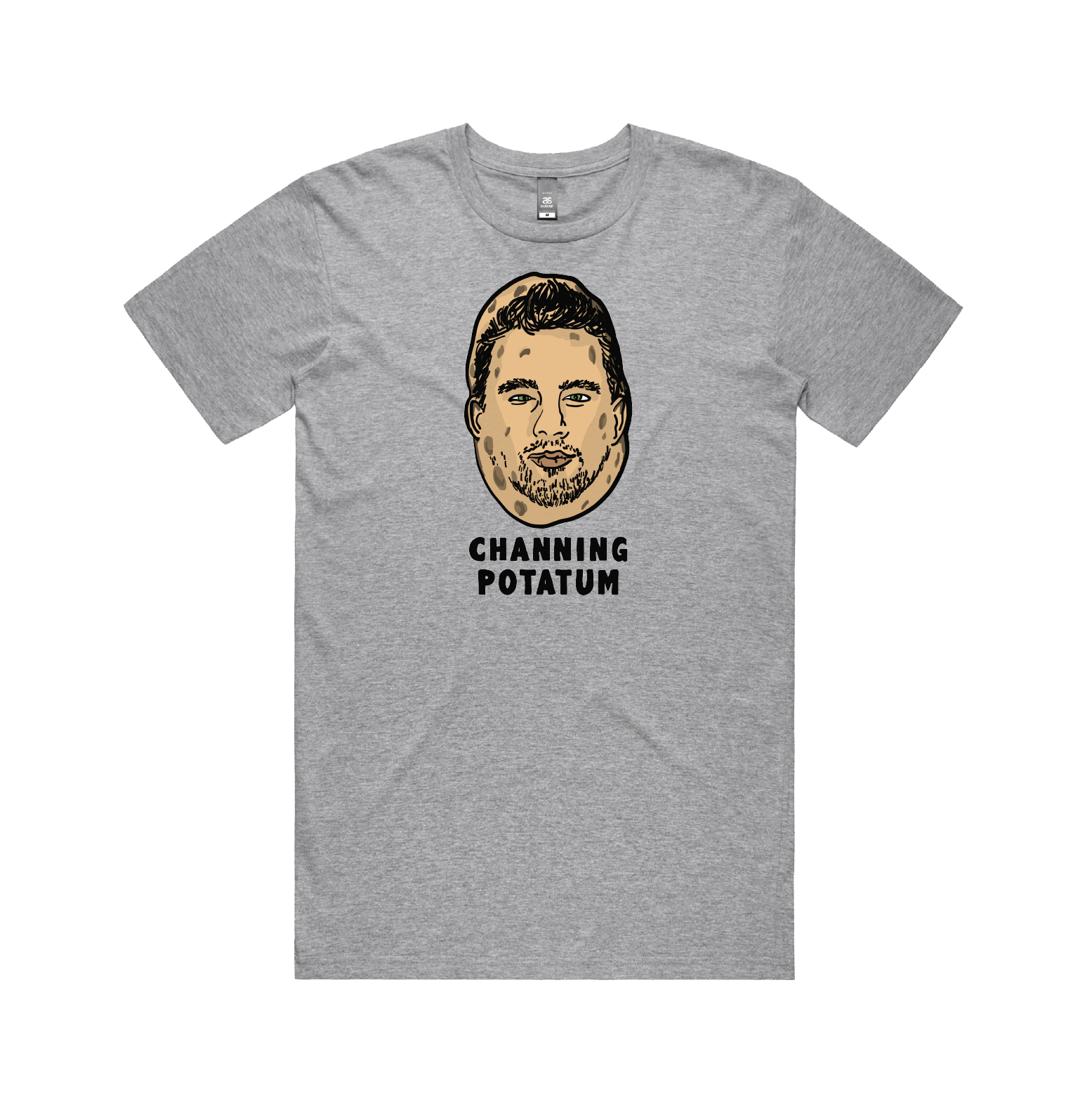 S / Grey / Large Front Design Channing Potatum 🥔 - Men's T Shirt