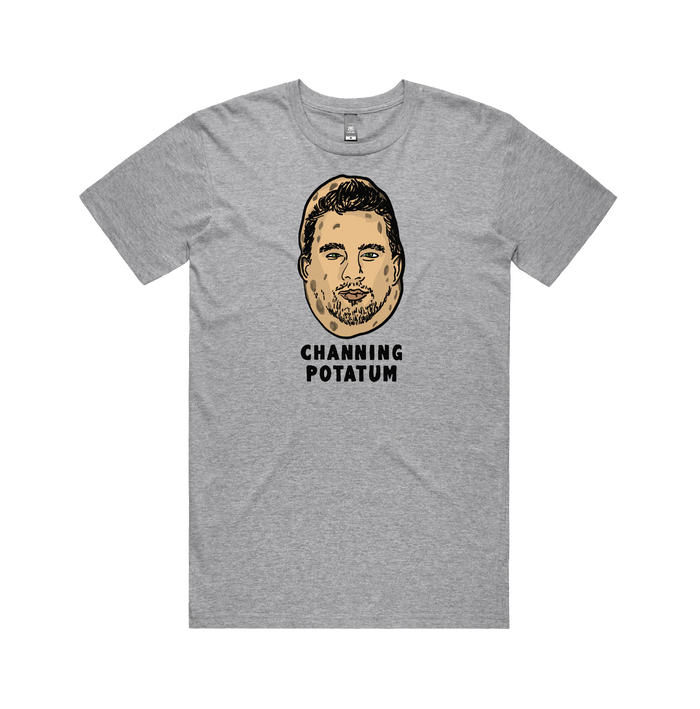 S / Grey / Large Front Design Channing Potatum 🥔 - Men's T Shirt