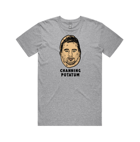 S / Grey / Large Front Design Channing Potatum 🥔 - Men's T Shirt