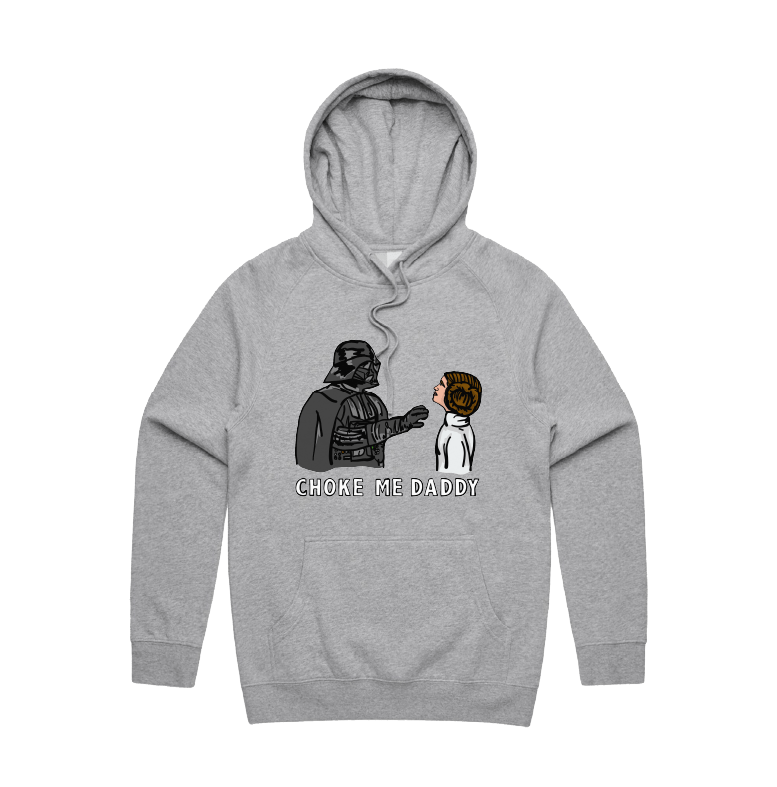 S / Grey / Large Front Design Choke Me Daddy 😲 - Unisex Hoodie