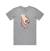 S / Grey / Large Front Design Circle Game 👊 - Men's T Shirt