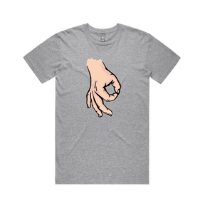 S / Grey / Large Front Design Circle Game 👊 - Men's T Shirt