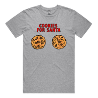 S / Grey / Large Front Design Cookies for Santa 🍪🎅 – Men's T Shirt