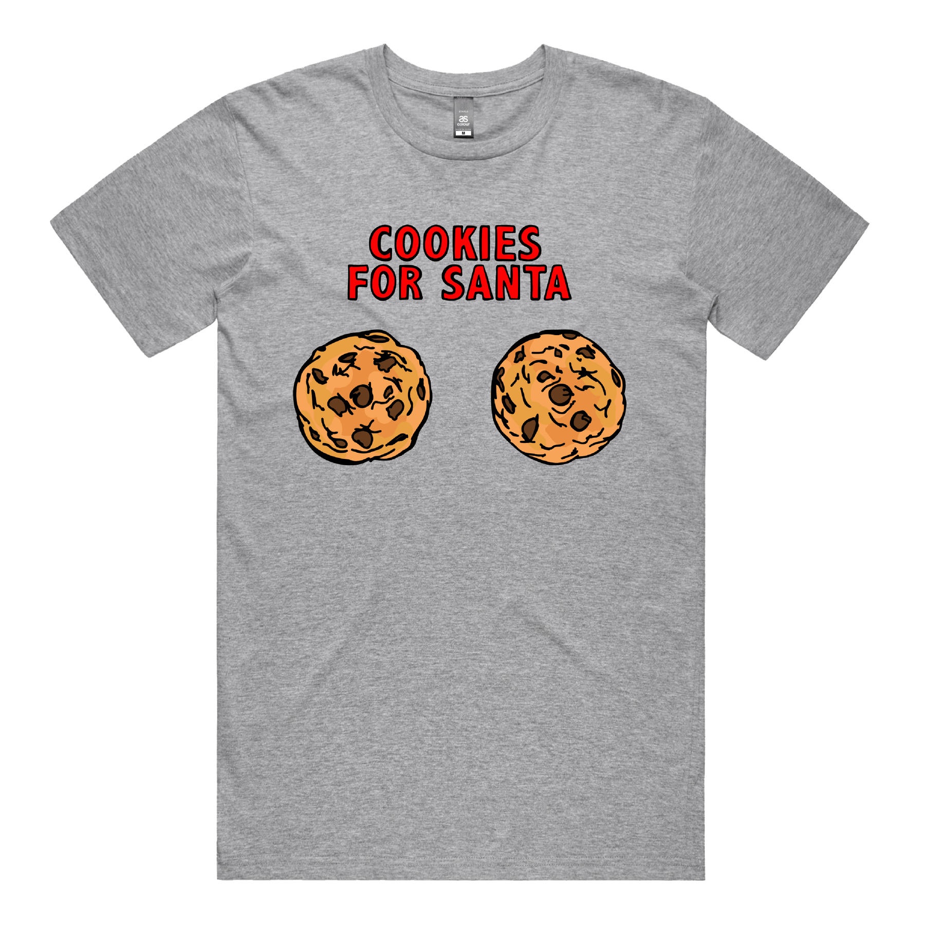 S / Grey / Large Front Design Cookies for Santa 🍪🎅 – Men's T Shirt