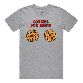 S / Grey / Large Front Design Cookies for Santa 🍪🎅 – Men's T Shirt
