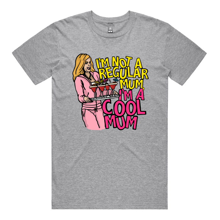 S / Grey / Large Front Design Cool Mum 😎🍸 - Men's T Shirt