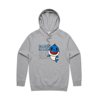 S / Grey / Large Front Design Daddy Shark 🦈 - Unisex Hoodie