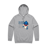 S / Grey / Large Front Design Daddy Shark 🦈 - Unisex Hoodie