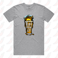 S / Grey / Large Front Design Day For It ☀️ - Men's T Shirt