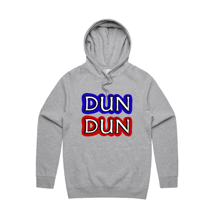 S / Grey / Large Front Design Dun Dun 🚔 - Unisex Hoodie