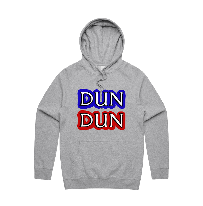 S / Grey / Large Front Design Dun Dun 🚔 - Unisex Hoodie