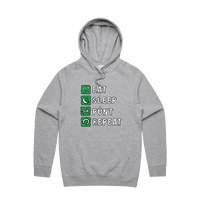 S / Grey / Large Front Design Eat Sleep Punt Repeat 🏇 - Unisex Hoodie