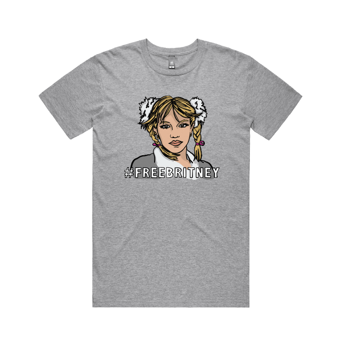 S / Grey / Large Front Design Free Britney 🎤 - Men's T Shirt