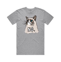 S / Grey / Large Front Design Grumpy Cat! 😾 - Men's T Shirt