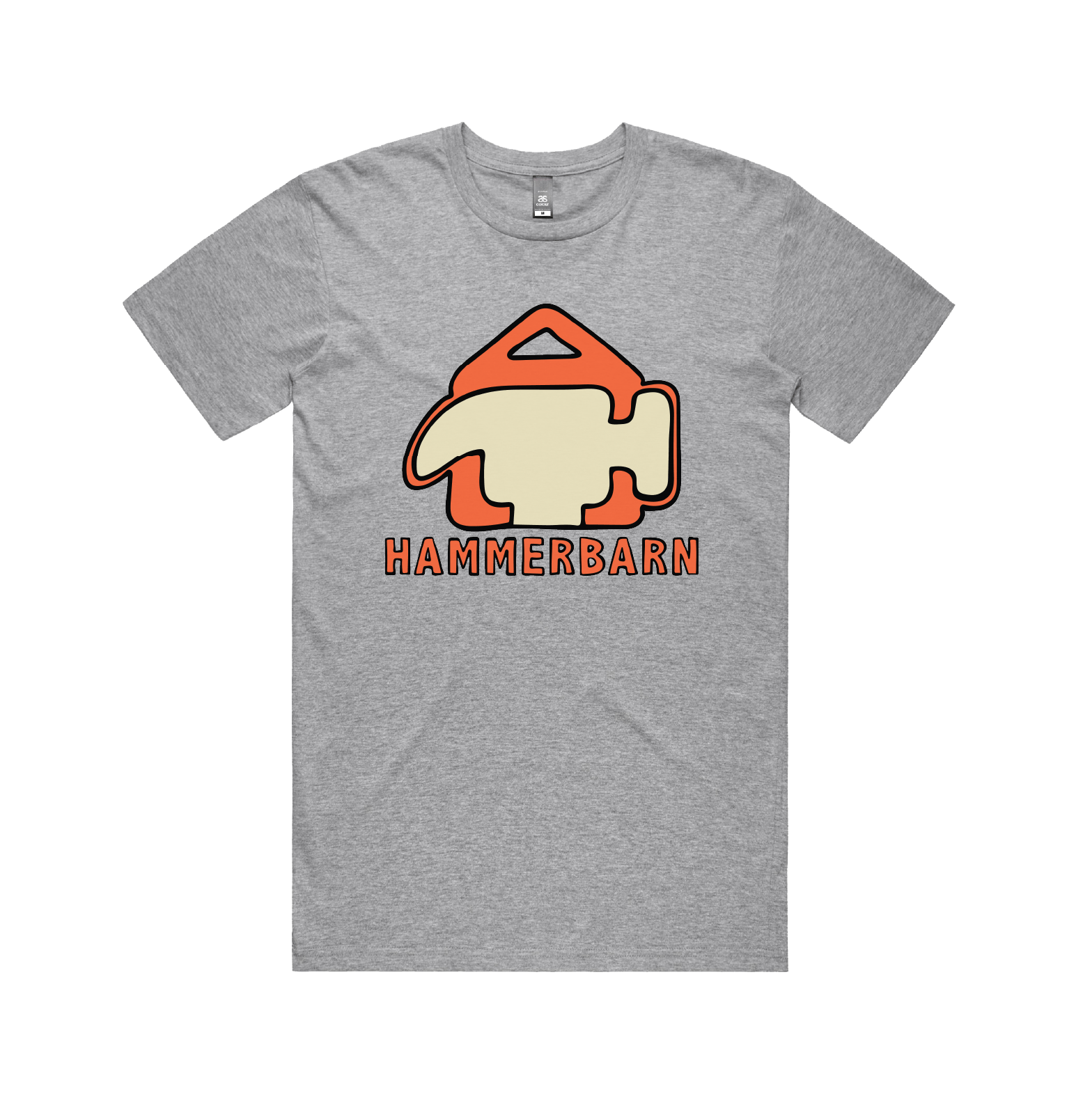S / Grey / Large Front Design Hammerbarn 🔨 - Men's T Shirt