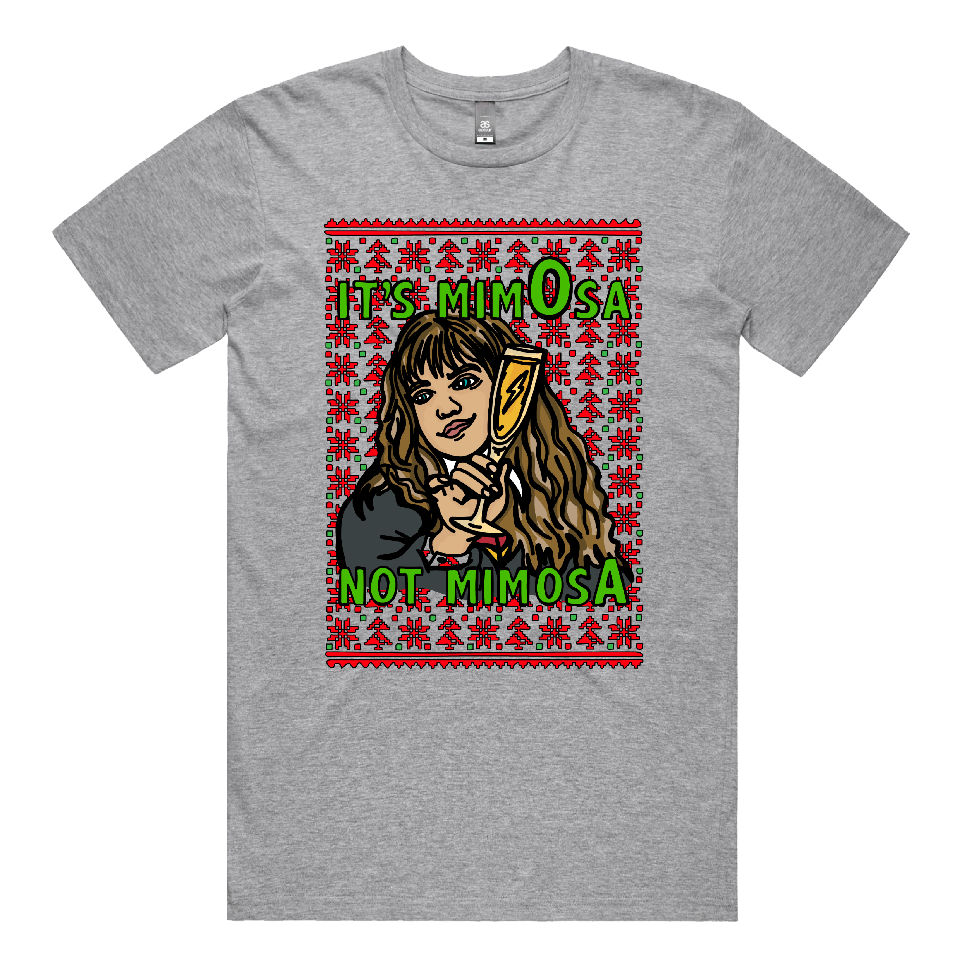 S / Grey / Large Front Design Hermione Mimosa ⚡🥂 – Men's T Shirt