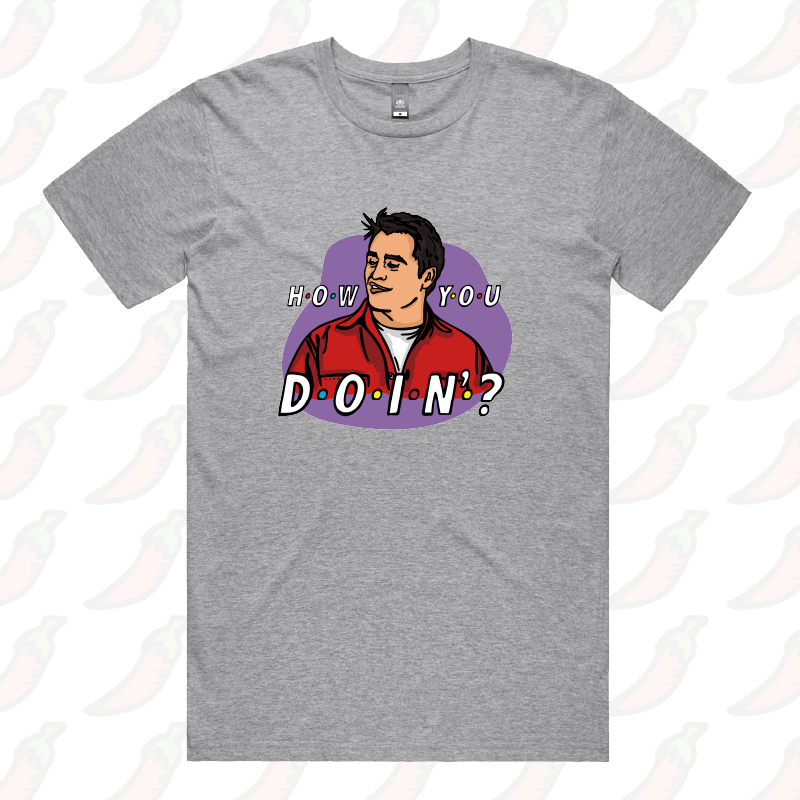 S / Grey / Large Front Design HOW YOU DOIN? 😏- Men's T Shirt