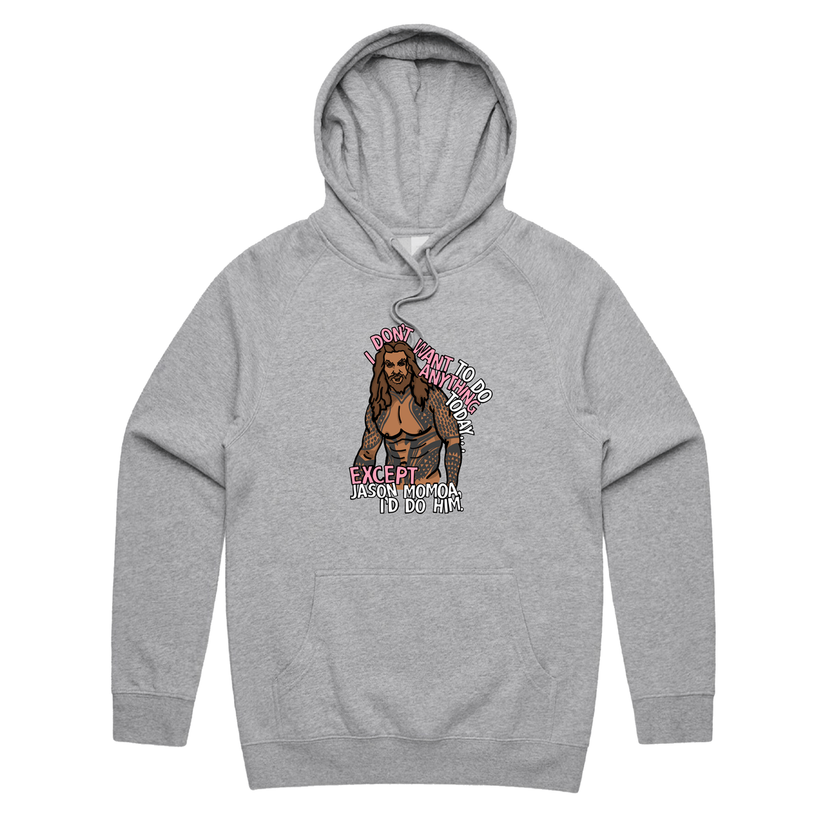 S / Grey / Large Front Design I'd Do Jason Momoa 🐟 - Unisex Hoodie