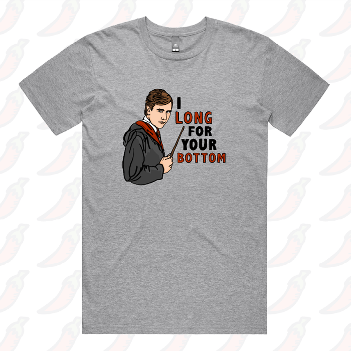 S / Grey / Large Front Design I Long for your Bottom 🍑⚡ - Men's T Shirt