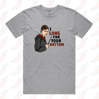 S / Grey / Large Front Design I Long for your Bottom 🍑⚡ - Men's T Shirt