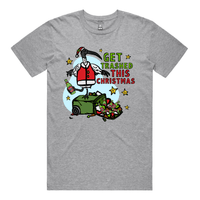S / Grey / Large Front Design Ibis Christmas 🗑️🎄- Men's T Shirt