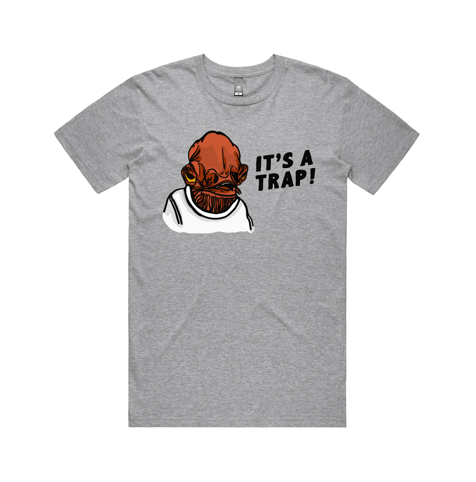 S / Grey / Large Front Design It's a Trap ❗ - Men's T Shirt