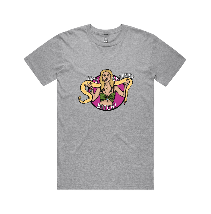 S / Grey / Large Front Design It's Britney 🐍 - Men's T Shirt