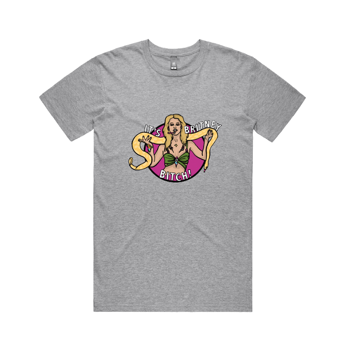 S / Grey / Large Front Design It's Britney 🐍 - Men's T Shirt