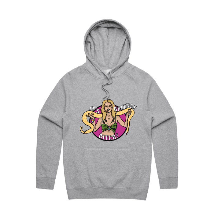 S / Grey / Large Front Design It's Britney 🐍 - Unisex Hoodie