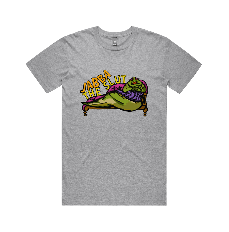 S / Grey / Large Front Design Jabba The Slut ⛓️ - Men's T Shirt