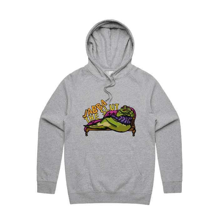 S / Grey / Large Front Design Jabba The Slut ⛓️ - Unisex Hoodie